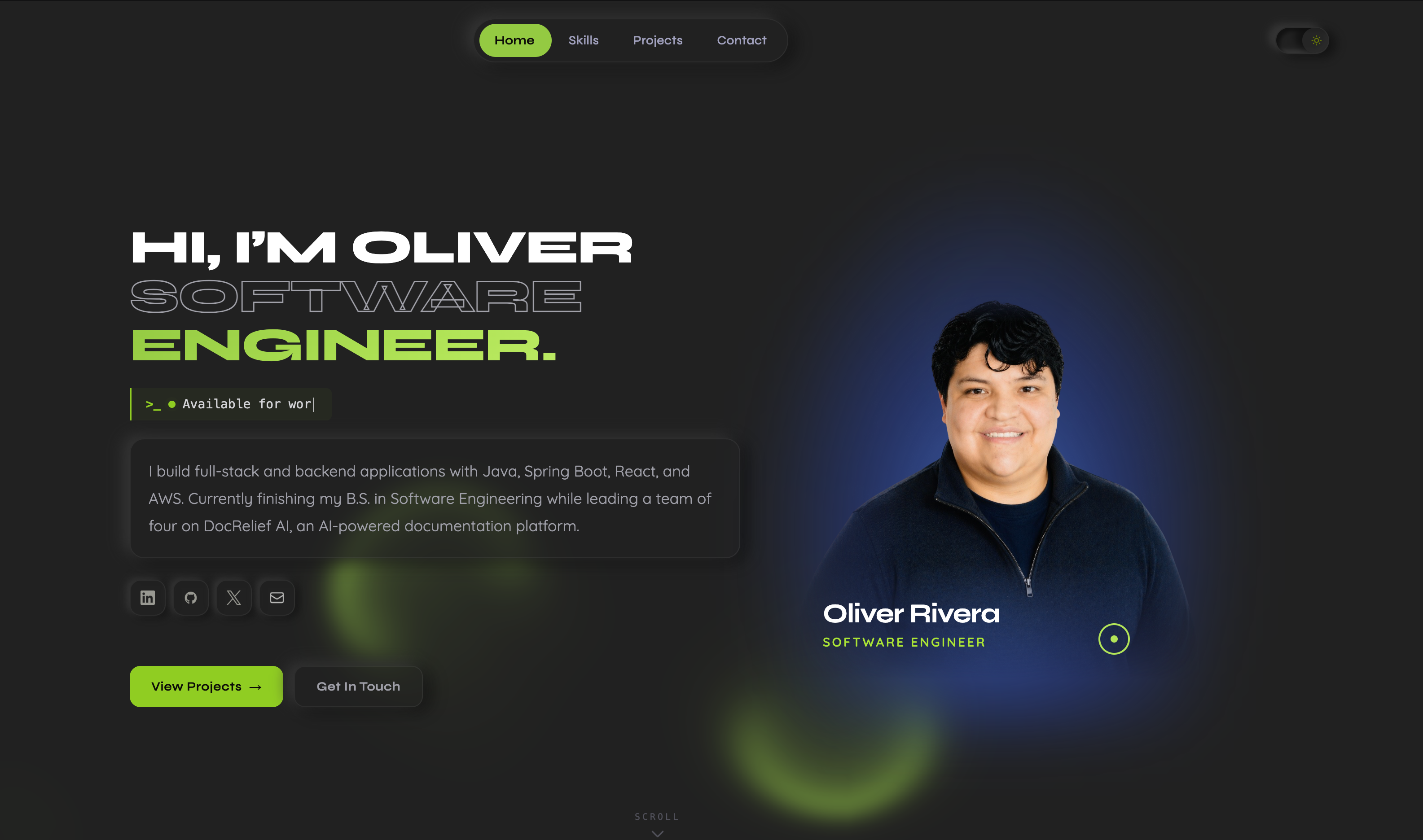 Developer Portfolio preview